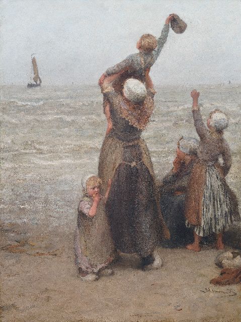 Bernard Blommers | Goodbye Father!, oil on canvas, 147.6 x 111.0 cm, signed l.r.