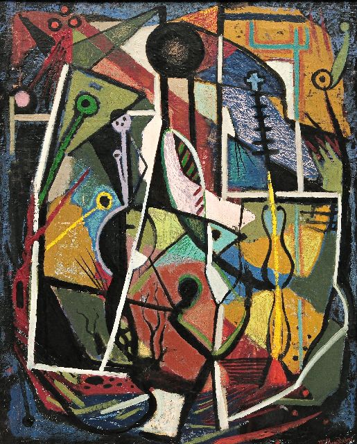 Willy Boers | Potential desire, oil on canvas, 75.0 x 60.0 cm, signed l.r. and dated '48