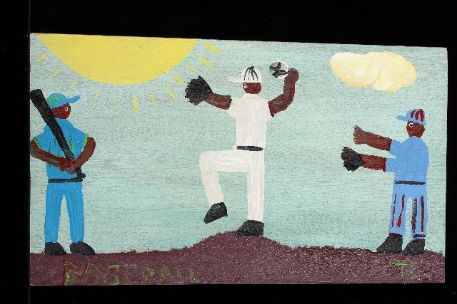 Brown T.  | Baseball, acrylic on panel 33.0 x 58.2 cm, signed l.r. with initials