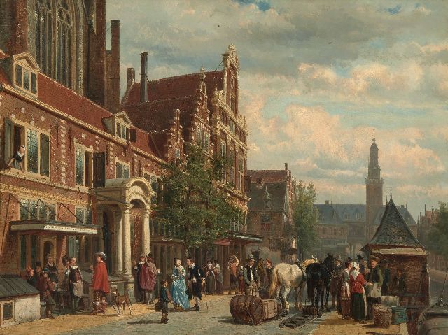 Cornelis Springer | -, oil on panel, 48.5 x 65.0 cm, signed l.l. and dated 1879