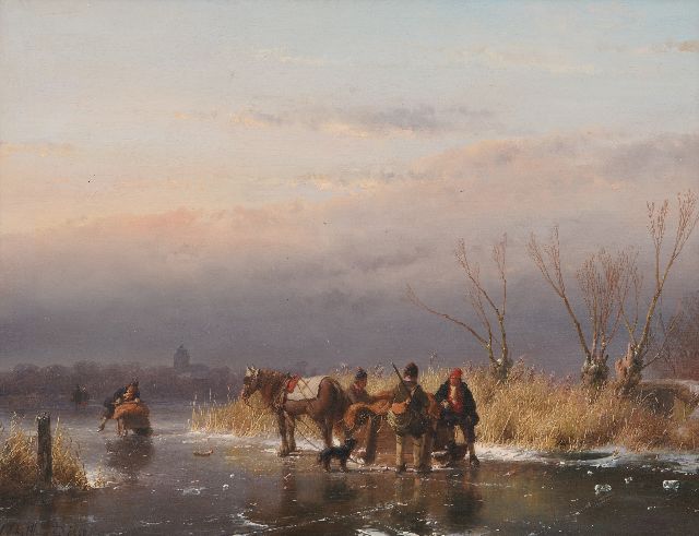Andreas Schelfhout | -, oil on panel, 44.0 x 34.5 cm, signed l.l. and dated 1850
