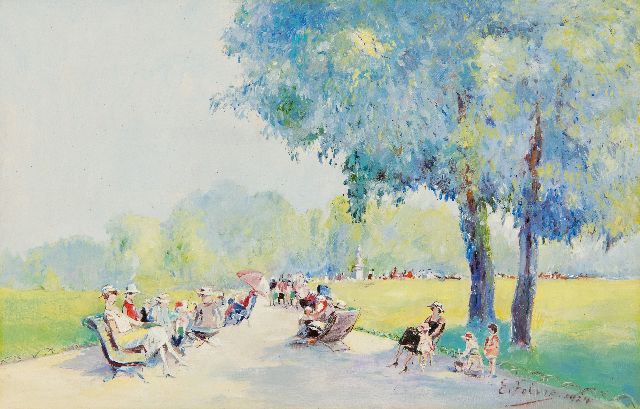 E. Febre | -, oil on panel, 16.5 x 25.5 cm, signed l.r. and gedateerd 1924