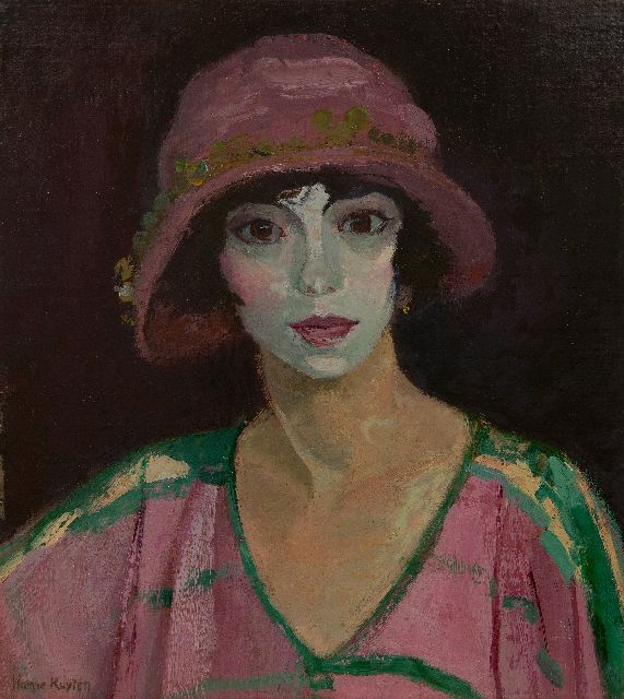 Harrie Kuijten | Portrait of Mia, oil on canvas laid down on panel, 50.4 x 45.3 cm, signed l.l. and painted in 1923
