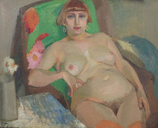 Harrie Kuijten | Female nude, oil on canvas, 66.2 x 81.0 cm, signed l.l. and dated '25