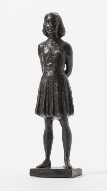 Pieter d'Hont | Anne Frank, bronze, 42.0 x 11.0 cm, executed ca. 1959