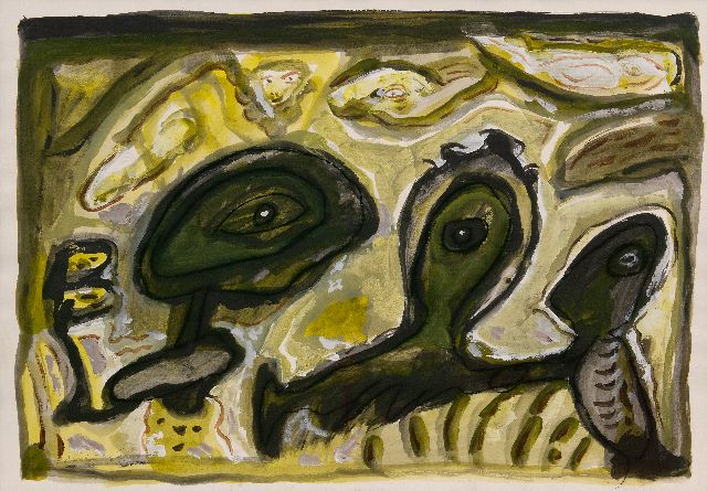 Lucebert | Untitled, chalk and gouache on paper, 70.0 x 99.9 cm, signed l.l. and dated  '92.VII