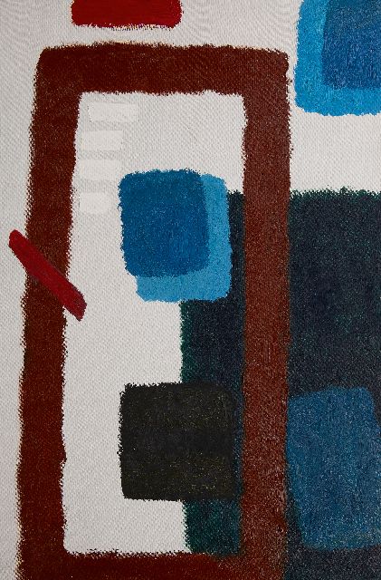 Willem Hussem | Abstract composition, oil on canvas, 150.3 x 100.5 cm, painted in 1962