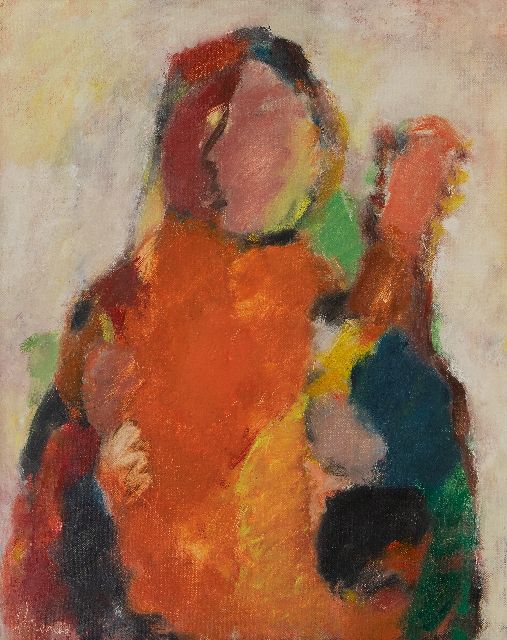Eugène Brands | Boy with guitar, oil on canvas, 75.4 x 60.0 cm, signed l.l. and dated on the stretcher 1970