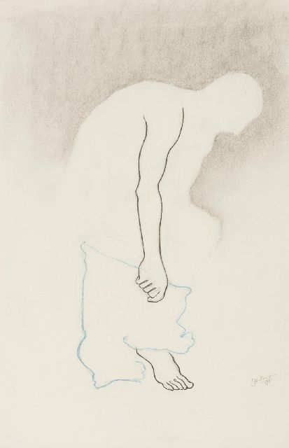 Moesman J.H.  | Untitled, charcoal and chalk on paper 54.5 x 35.5 cm, signed l.r. and dated 1931