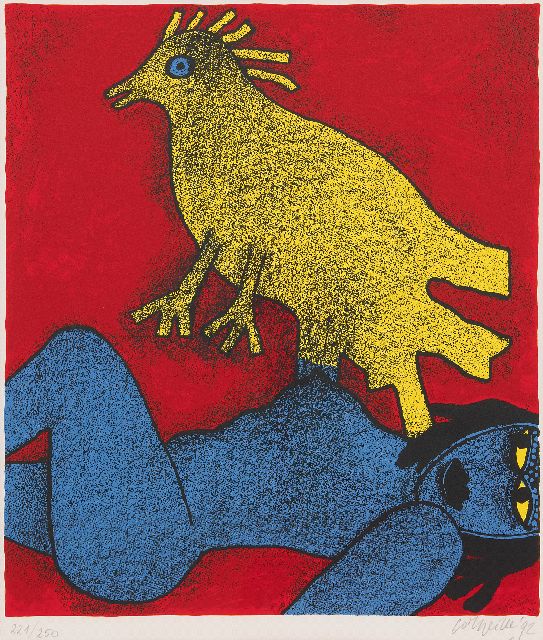 Corneille | Magic Africaine, lithograph on paper, 54.4 x 45.7 cm, signed l.r. (in pencil) and dated '92 (in pencil)