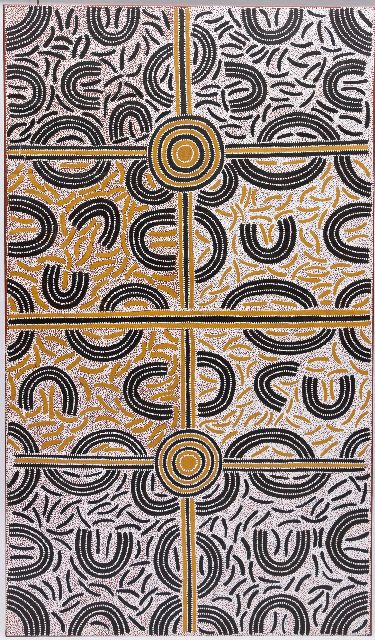 Mpetyane L.B.  | Ahakeye (Bush Plum) Dreaming, acrylic on canvas 210.0 x 120.0 cm, apr 07