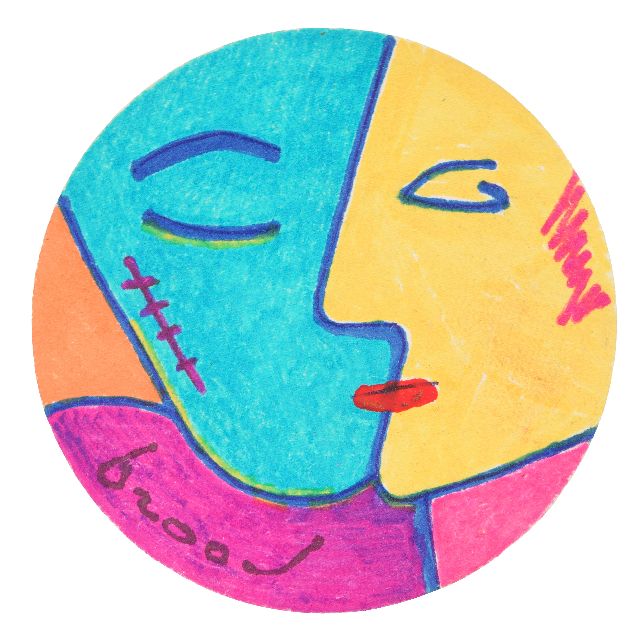 Herman Brood | Coaster, signed l.l.