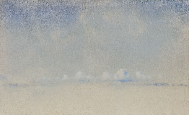 Jan Voerman sr. | Clouds over the river IJssel at Hattem, oil on canvas, 46.5 x 75.3 cm, without frame