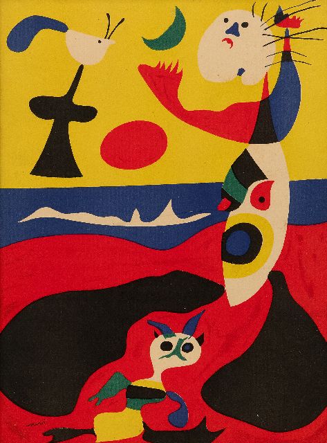 Miró (Joan Miró i Ferrà) J.  | L'été (Illustration from the French magazine Verve, 3, 1938), stencil on paper 35.6 x 26.2 cm, signed l.l. (in the stone) and dated on the reverse 'Mars' 1938
