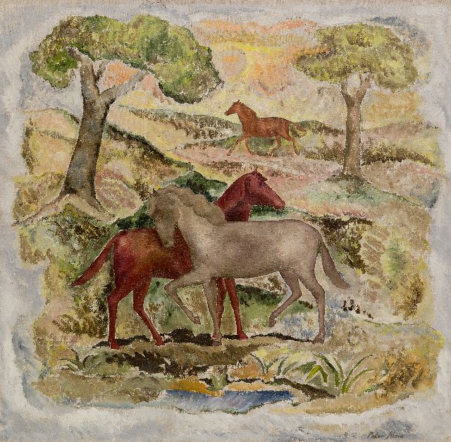 Alma P.  | The Horses, oil on canvas 48.7 x 50.3 cm, signed l.r.