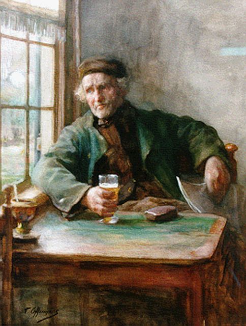 Offermans A.L.G.  | The pub, watercolour on paper 56.2 x 43.5 cm, signed l.l.