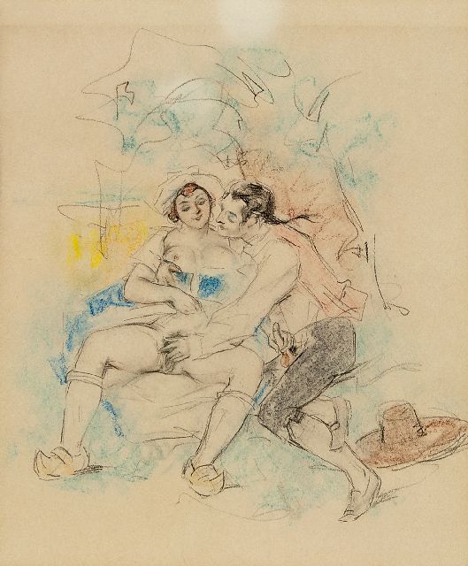 Poulton T.L.  | Idylle, coloured pencil on paper 21.5 x 18.0 cm