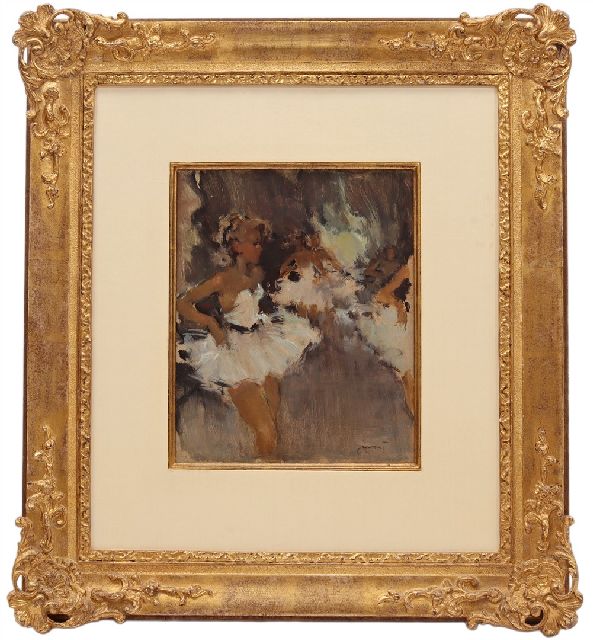Grisot P.  | Ballet dancers, oil on board 26.9 x 22.0 cm, signed l.r.