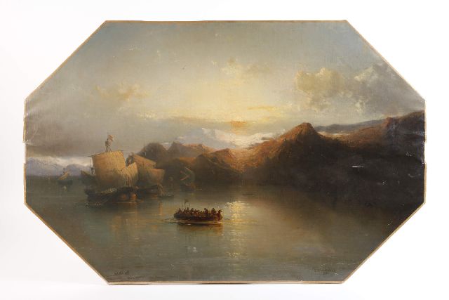 Hendriks & J.A. Rust F.H.  | -, oil on canvas 85.0 x 130.0 cm, gesigneerd l.o. + r.o.