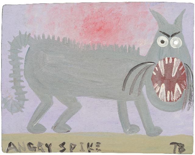 Brown T.  | Angry Spike, acrylic on plywood 39.5 x 50.0 cm, signed l.r. and ca 1995