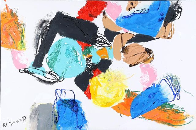 Haan J. de | Panta Rhei 9, oil on canvas 100.0 x 150.0 cm, signed l.l. and dated '97