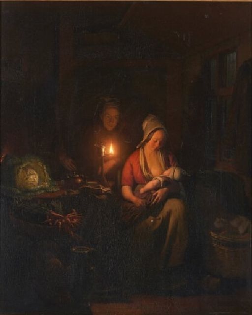 Petrus van Schendel | -, oil on panel, 55.5 x 45.5 cm, signed l.r. and dated 1865