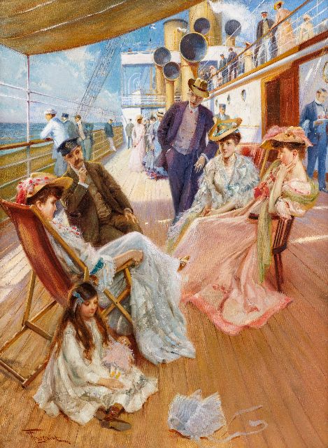 Fernand Toussaint | The cruise, oil on canvas, 73.0 x 53.0 cm, signed l.l.