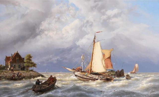 Jan H.B. Koekkoek | -, oil on canvas, 83.0 x 130.0 cm, signed l.r.