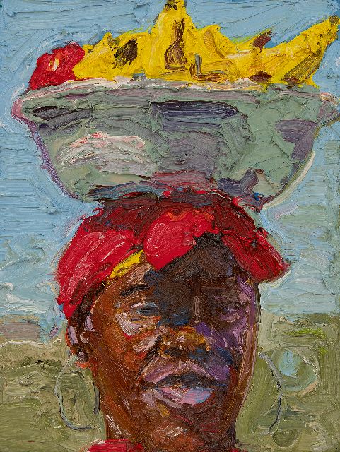 Carlos Blaaker | Lady from Cartagena, oil on panel, 41.8 x 31.7 cm, signed on the reverse and dated on the reverse 2026 en 26
