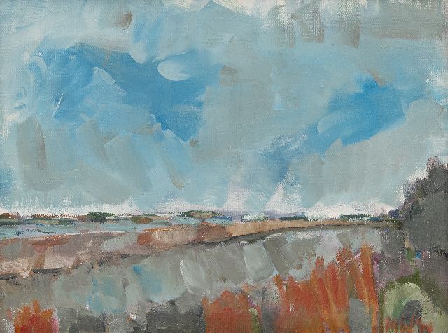 Milène Wolters-Schweitzer | Landscape, oil on canvas, 29.9 x 40.0 cm, signed l.r. with initials and on the stretcher in full and dated on the stretcher 2014