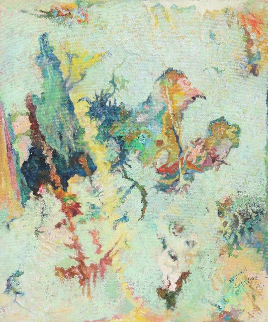 Bernard Schultze | Wie Ostern (like Easter), oil on canvas, 119.5 x 100.0 cm, signed l.r. and dated '87