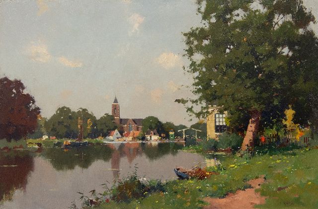 Evert Jan Ligtelijn | View on Loenen, oil on panel, 39.7 x 59.8 cm, signed l.r.