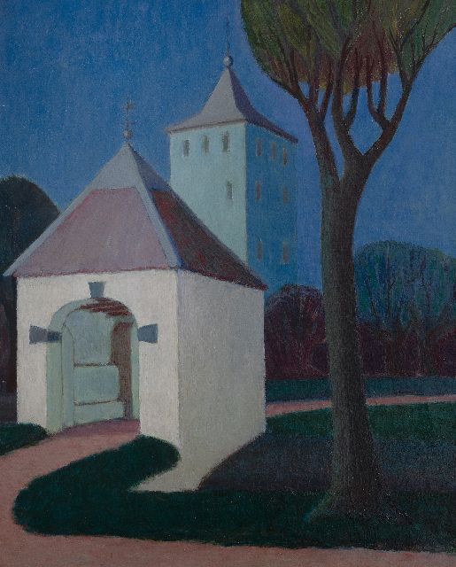 Weijden A.A. van der | Den Ham castle in Vleuten, oil on canvas 65.0 x 54.0 cm, signed l.r.