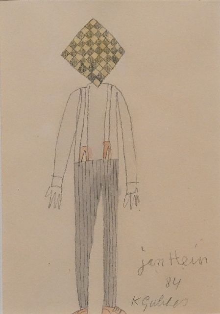 Klaas Gubbels | Portrait of Jan Hein Donner, pencil and watercolour on paper, 13.0 x 9.0 cm, signed l.r. and dated '84