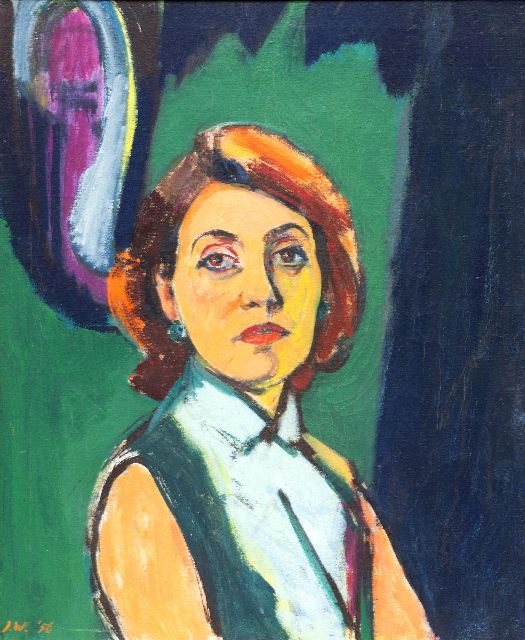 Jan Wiegers | -, oil on canvas, 72.0 x 60.0 cm, signed l.l. and dated '56