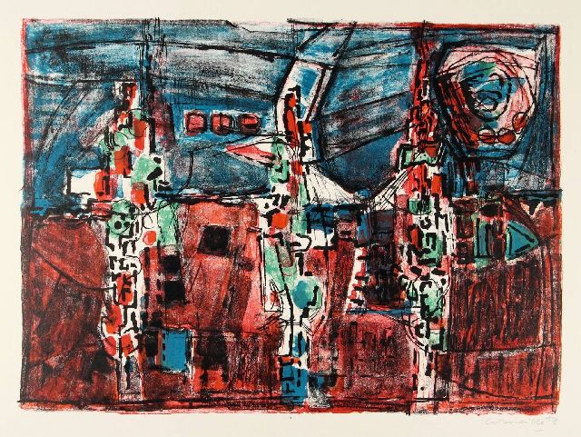 Corneille | -, lithograph, 32.0 x 44.0 cm, signed l.r. and dated '56