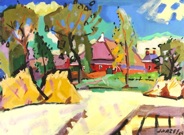 Zee J. van der | -, gouache on paper 54.0 x 74.0 cm, signed l.r. and dated '54
