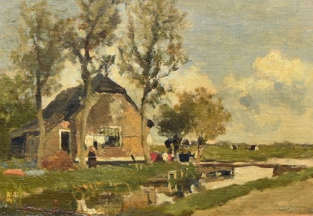 Weissenbruch H.J.  | -, oil on panel 23.0 x 32.0 cm, signed l.r.