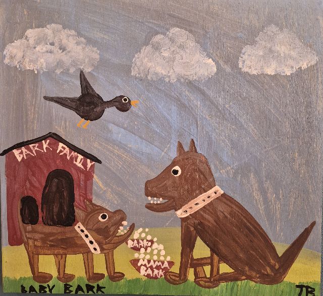 Tim Brown | Baby Bark, oil on panel, 43.8 x 47.2 cm, signed l.r.