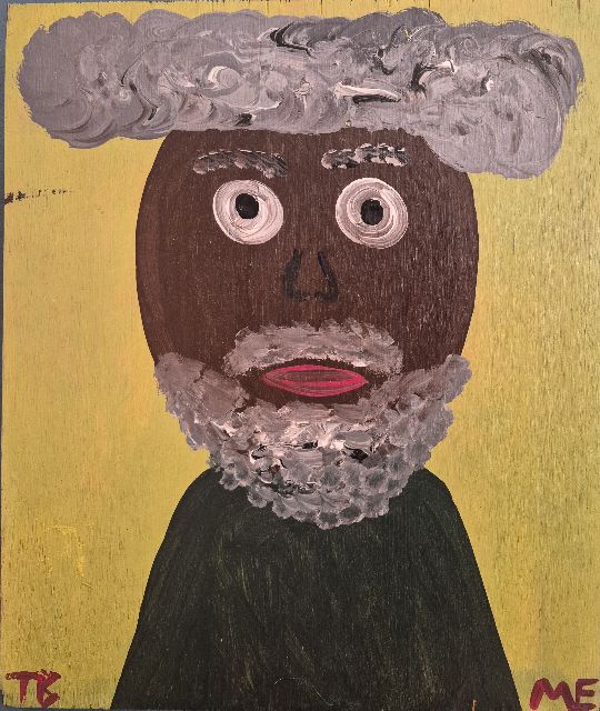 Tim Brown | Me, oil on panel, 45.3 x 39.3 cm, signed l.l.