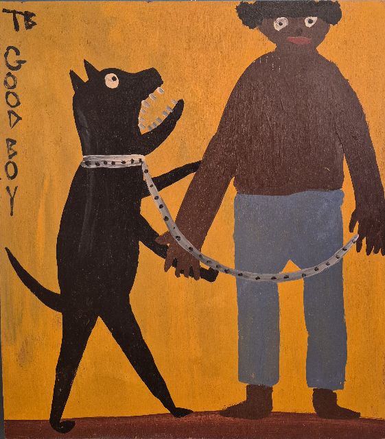 Tim Brown | Good boy, oil on panel, 45.7 x 40.4 cm, signed u.l.