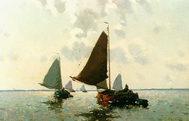 Egnatius Ydema | Shipping in a calm, oil on canvas, 40.4 x 60.3 cm, signed l.r.