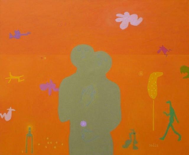 Jan Roëde | Couple, oil on canvas, 114.0 x 146.0 cm, signed l.r. and dated 1983