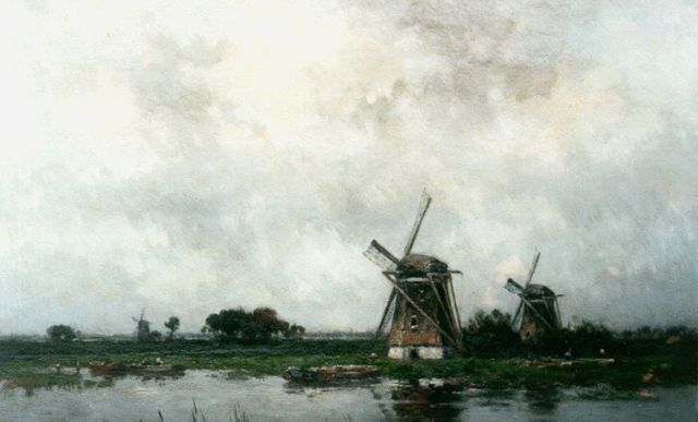 Willem Rip | Windmills in a landscape, Elshout, oil on canvas, 91.2 x 131.2 cm, signed l.r.