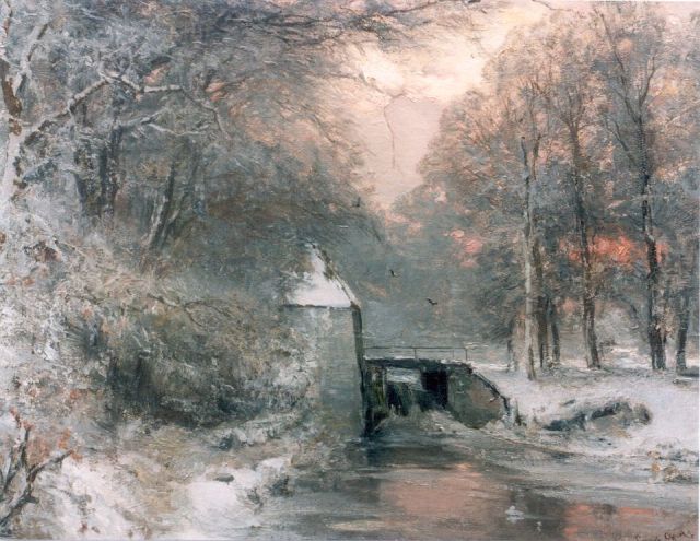 Apol L.F.H.  | Evening twilight, oil on canvas 62.3 x 77.9 cm, signed l.r.
