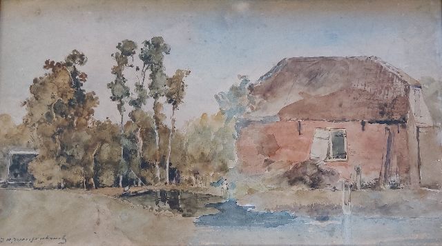 Jan Hendrik Weissenbruch | -, watercolour on paper, 24.0 x 41.0 cm, signed l.l.