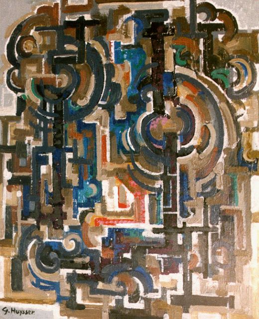 Huijsser G.H.J.A.  | Composition, 59.6 x 49.8 cm, signed l.l.