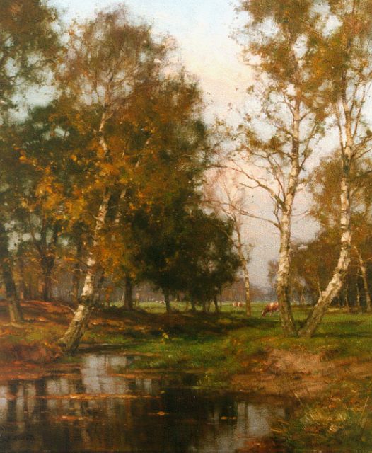 Jan Holtrup | Autumn landscape with the 'Wolfhezer beek', oil on canvas, 70.0 x 60.0 cm, signed l.l.