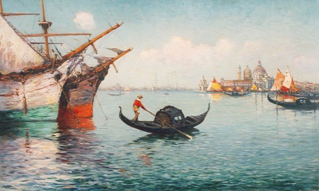 Anton Dirckx | The Canal Grande, Venice, oil on canvas, 60.5 x 100.5 cm, signed l.r.