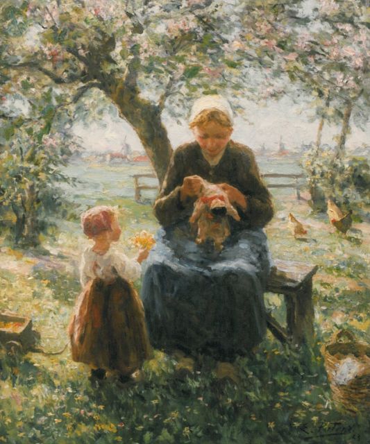 Evert Pieters | Mother's little helper, oil on canvas, 75.2 x 64.1 cm, signed l.r. and dated '23